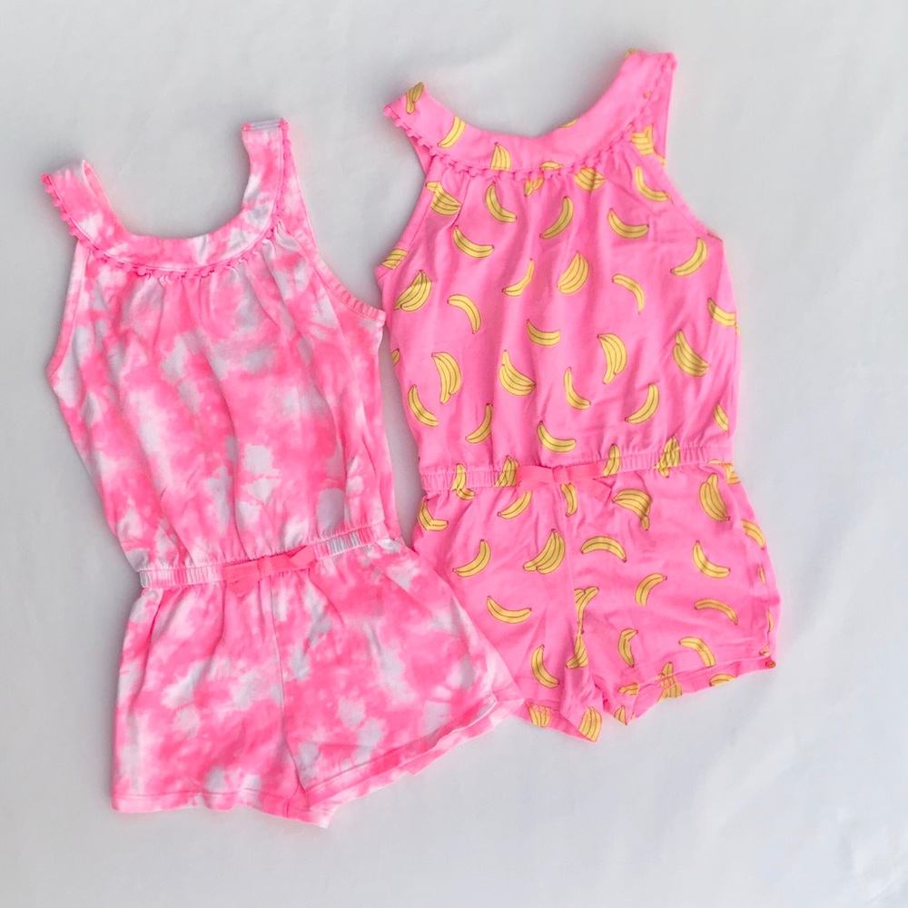 *SOLD* Girls Hot Pink Romper Bundle 3T